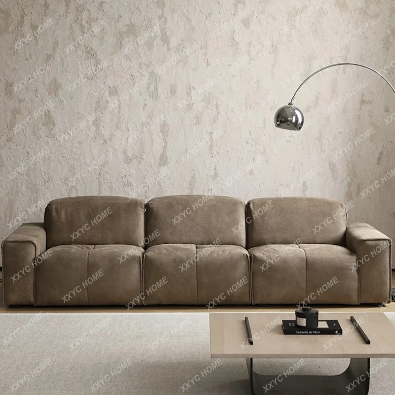 

Легкий роскошный кожаный диван для небольшой квартиры, диван из натуральной кожи высшего качества.