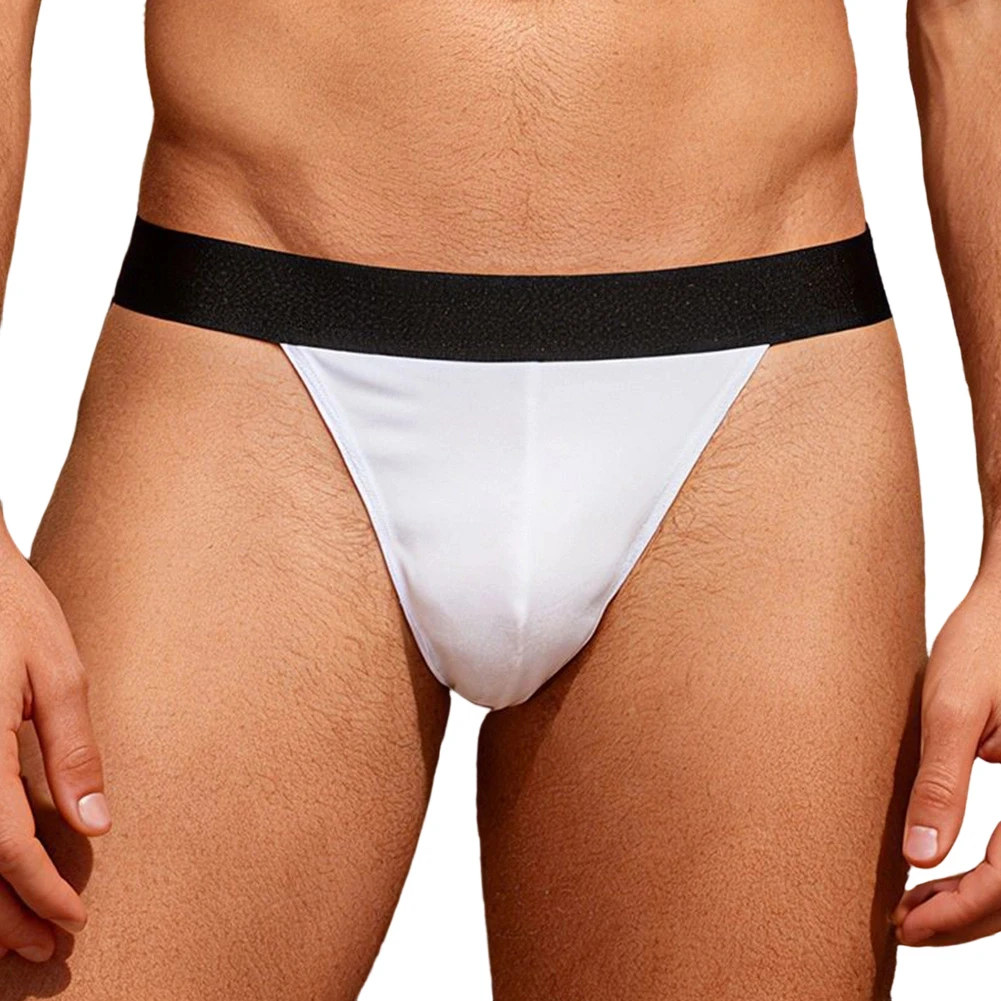 Men's Low Rise Double Thong Underwear with Breathable Fabric Open Butt Design G String Briefs for Active Lifestyle