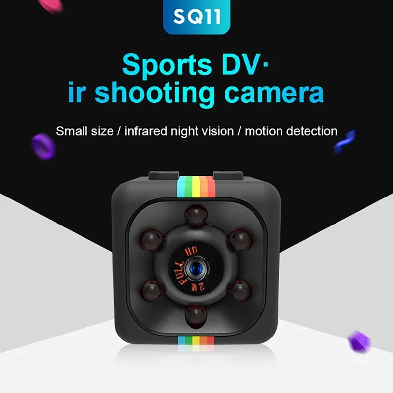 SQ11 mini high-definition aerial camera for outdoor sports, mini matte device, night vision card, DIRE recording