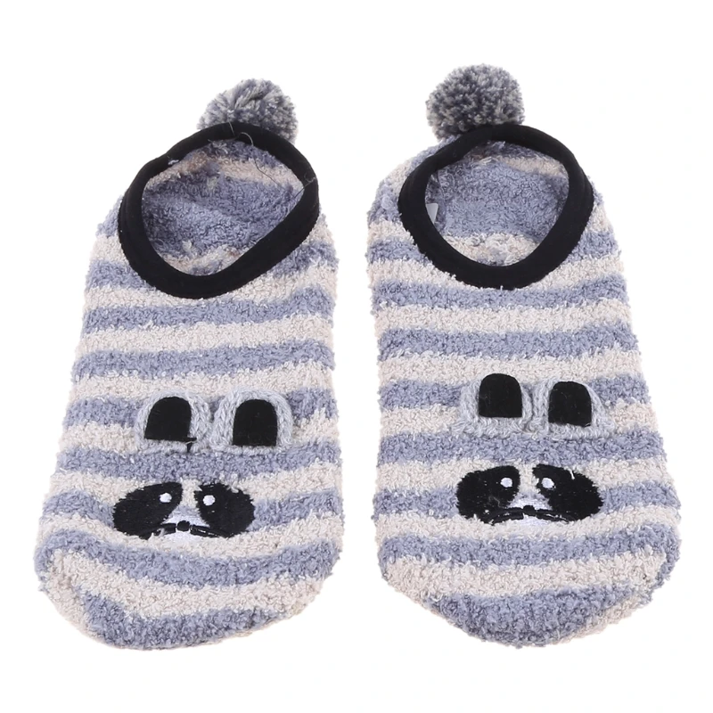 1 paire chaussettes pantoufles moelleuses, douces, chaudes confortables, chaussettes couchage pour lit d'hiver avec