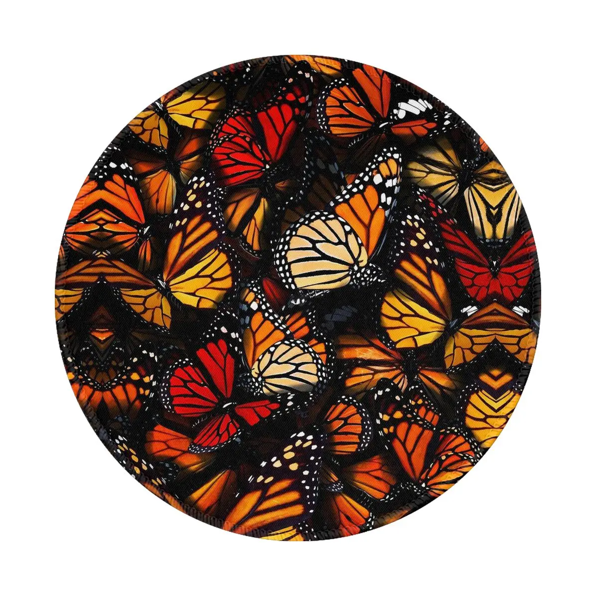 Color Butterfly Mouse Pad Animal Print Colorful Round Mousepad Pattern Anti-Slip High Quality Mouse Mats For Laptop PC MacBook