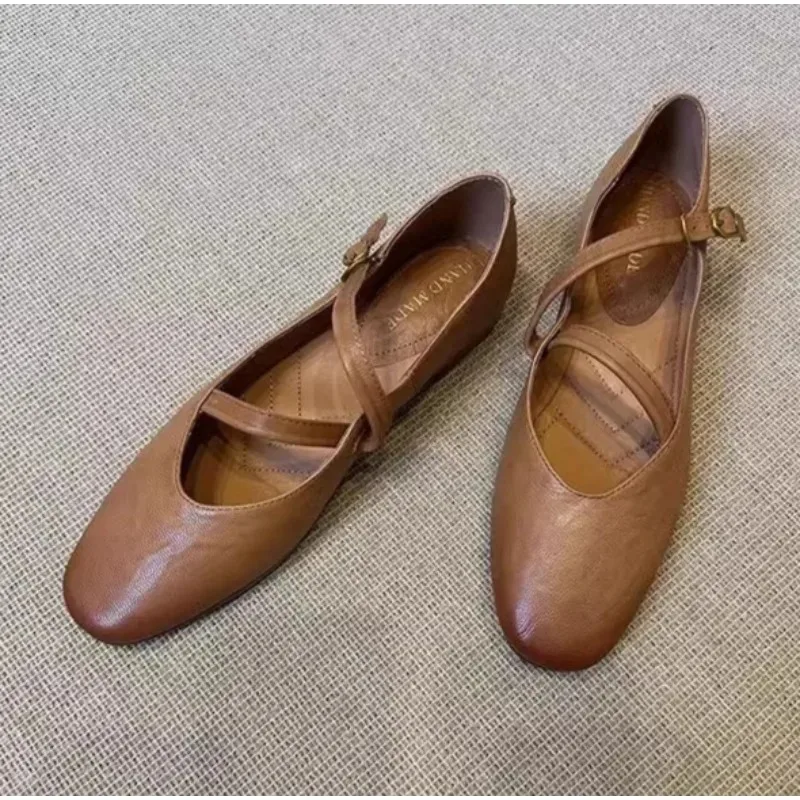 

Retro Women's Mary Jane Shoes Exquisite Soft Casual Shoes for Woman Fashion French Style Flat Shoe Designer Shoes Zapatos Mujer