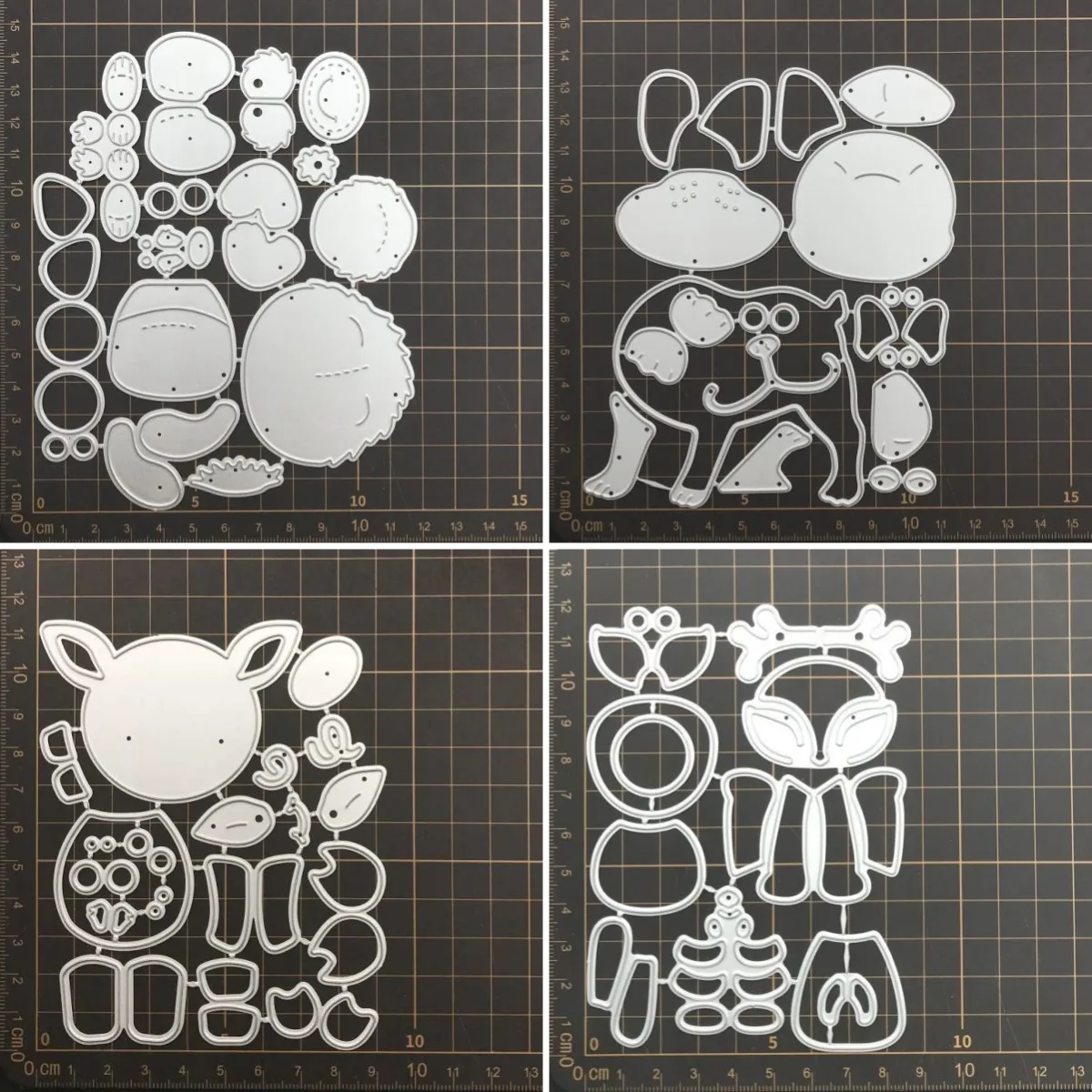 4 kinds assemble animals bear Metal Cutting Dies Stencils For DIY Scrapbooking Decorative Embossing Handcraft Die CutsTemplate