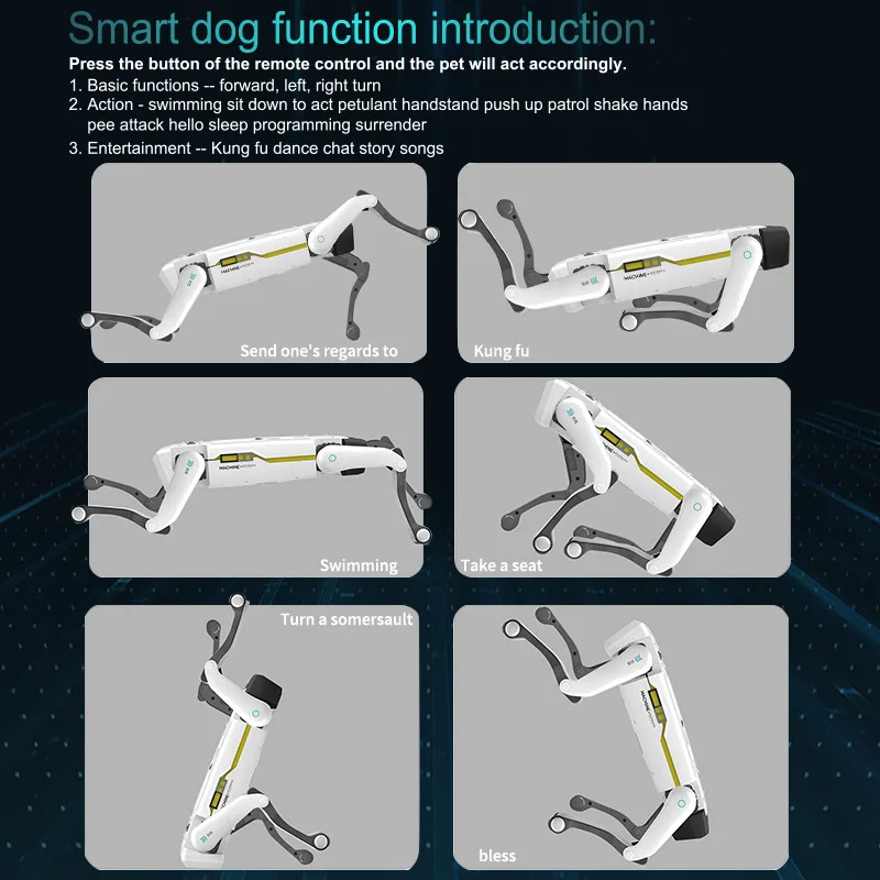 Intelligente robothond Hightech stemdialoog Mobiele telefoon Programmering op afstand Elektrisch dansend kinderspeelgoed