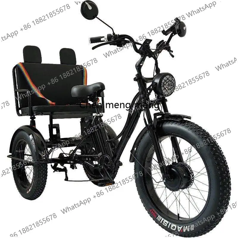 20-Inch new snow land general pedal electric variable speed tricycle light human-powered moped