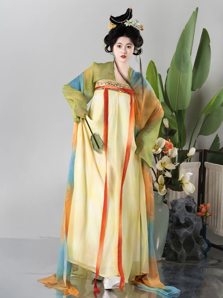 

Anchi Wind Fluff Hanfu Футболка Повседневная одежда Полная све Длина груди Весна Лето Полиэфирное волокно Регулируемая талия Винтаж...