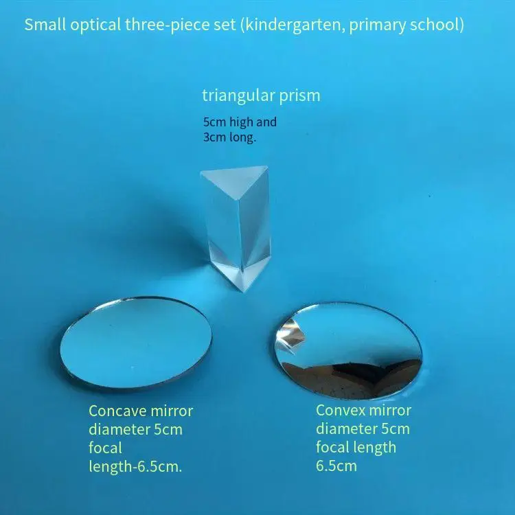 

3pcs set Physical teaching tools triple prism,concave,convex mirror Children's educational free shipping