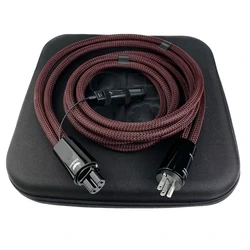 FireBird High Current HiFi Audio Power Cable Low-Z / Noise-Dissipation AC Power Cord US & EU Plug