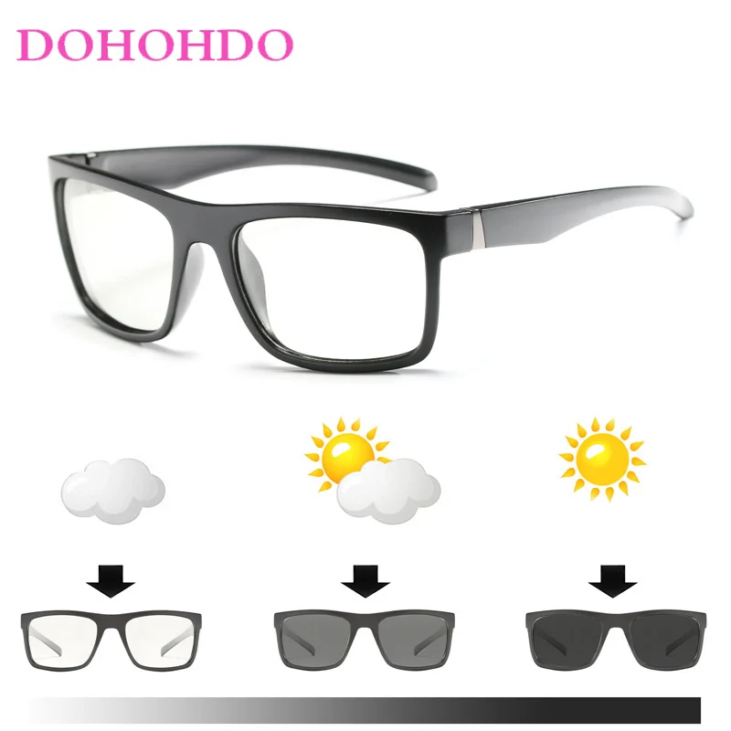 

Retro Classic Driving Photochromic Sunglasses Polarized Chameleon Discoloration Day And Night Sun Glasses For Men Women Goggles