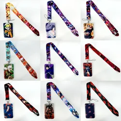 Lanyards Keychain Animated Cartoon Badge Holder ID Credit Card Pass Hang Rope Lanyard For Keys Anime Accessories Gifts