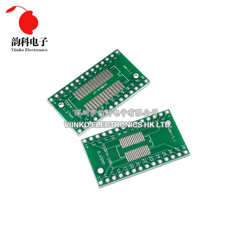 10PCS TSSOP28 SSOP28 SOP28 to DIP28 Transfer Board DIP Pin Board Pitch Adapter