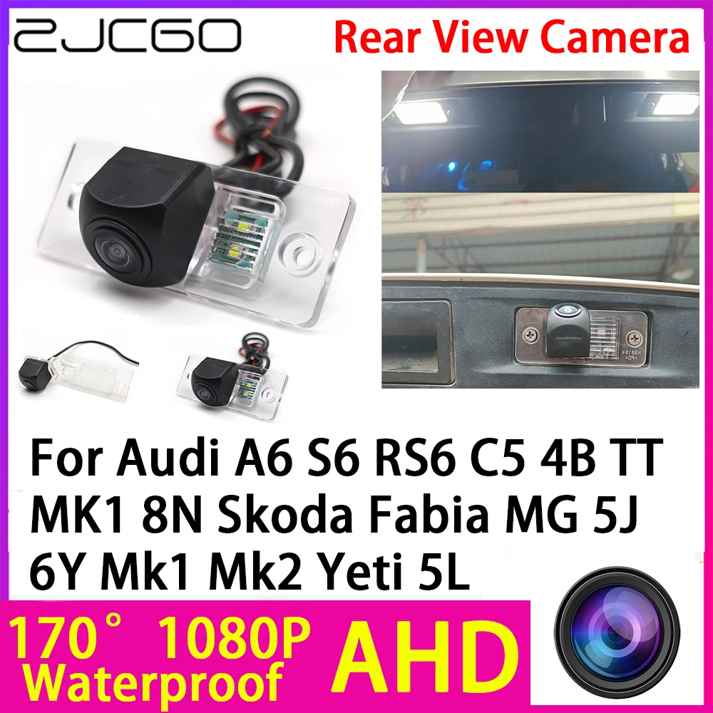 

ZJCGO AHD 1080P Reverse Rear View Camera Night Vision for Audi A6 S6 RS6 C5 4B TT MK1 8N Skoda Fabia MG 5J 6Y Mk1 Mk2 Yeti 5L