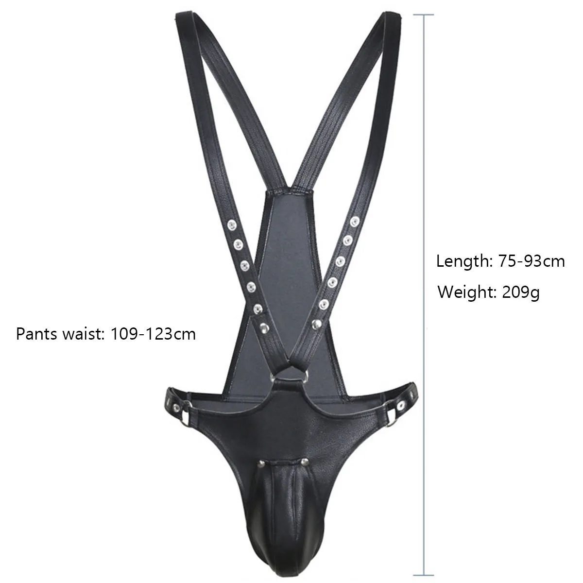 Hot Erotic Underwear BDSM Fetish Costume Men Gay Leather Harness Body Bondage Belt Strap Punk Rave Cock Cage Chastity Panties