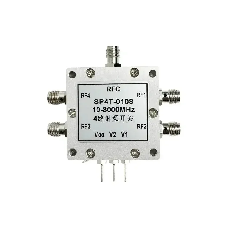 0.01-8GHz RF Switch SP4T Module 1-to-4 Electronic Switch for Microwave/Radio Frequency Testing
