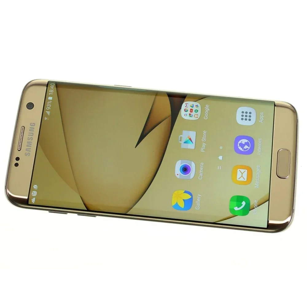 الأصلي سامسونج غالاكسي S7 حافة G935F G935A 4G LTE الهاتف المحمول بصمة 4GB RAM 32G ROM 5.5 ''12MP + 5MP رباعية النواة الهاتف الذكي