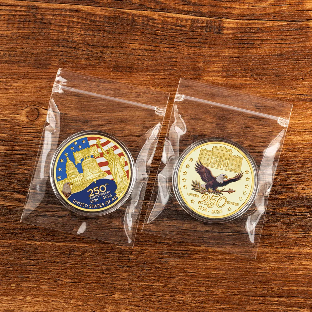 The 250th Anniversary Commemorative Military Coin of The United States Gold-plated Statue of Liberty Challenge Coin