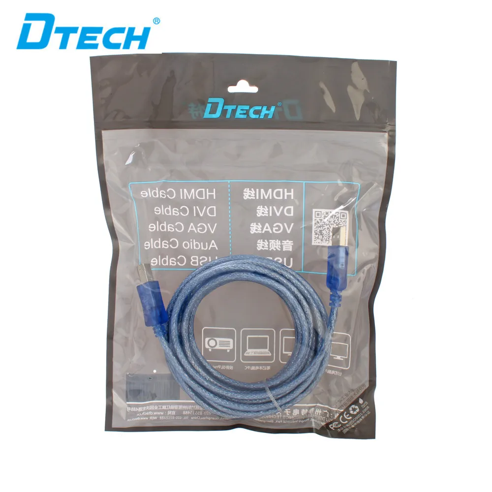 3 قطعة DTECH جودة عالية 4k @ 60hz سرعة 5M USB2.0 AM-BM كابل للكمبيوتر