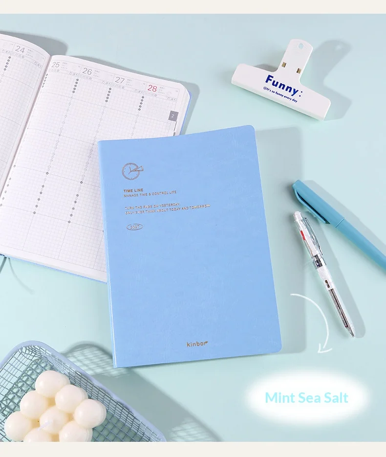 Kinbor 2027 Zeitmanagement-Planer, A5 PU-Notizbuch mit Kalender, Agenda, Tagebuch, Monats- und Wochenplan, To-Do-Liste, Geschenke – Detail 13