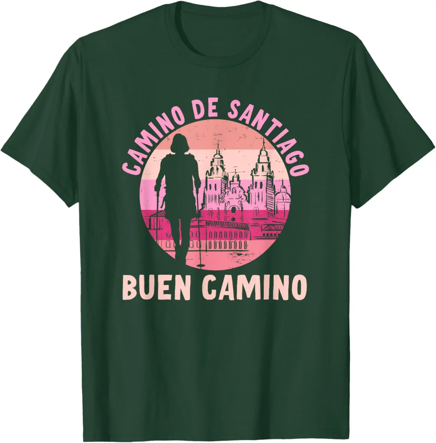 Buen Camino De Santiago De Compostela Jakobsweg T-Shirt Short Sleeve Casual 100% Cotton Shirt