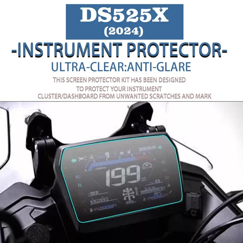 For VOGE DS525X 2024,Motorcycle Instrument Screen Protector Anti-Scratch Sticker