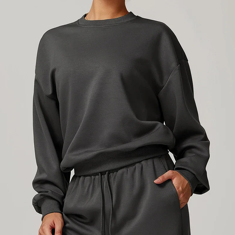 Women Yoga Shirts Outdoor Loose Sportswear Running Workout Athletic Long Sleeve Casual Activewear Sweatshirt Comfortable Apparel