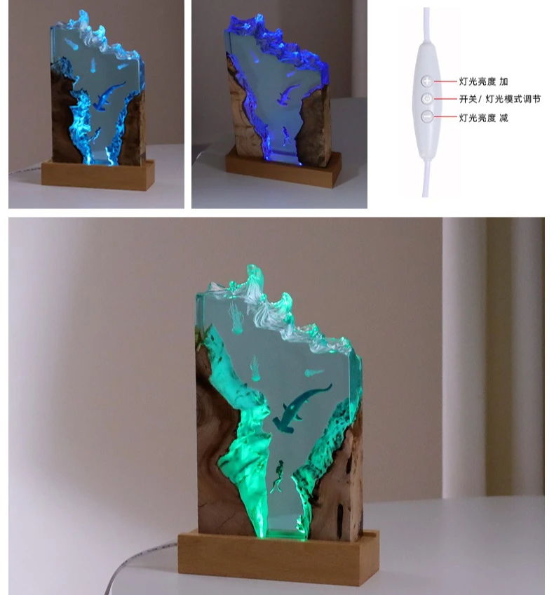 NEW Creative Ocean People and Natural Micro Landscape Ornaments Handmade Epoxy Resin Crafts Gift