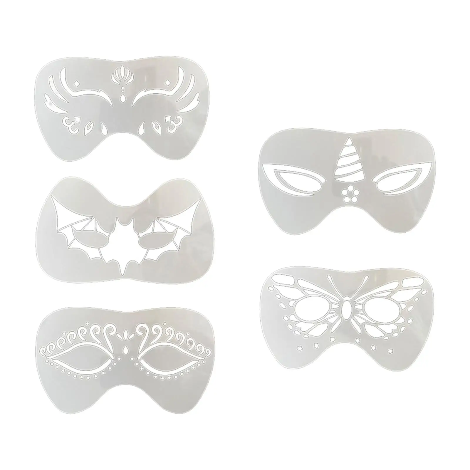 Face Paint Stencils Set for Children Reusable Templates for Artistic Makeup and Holiday Party Accessories