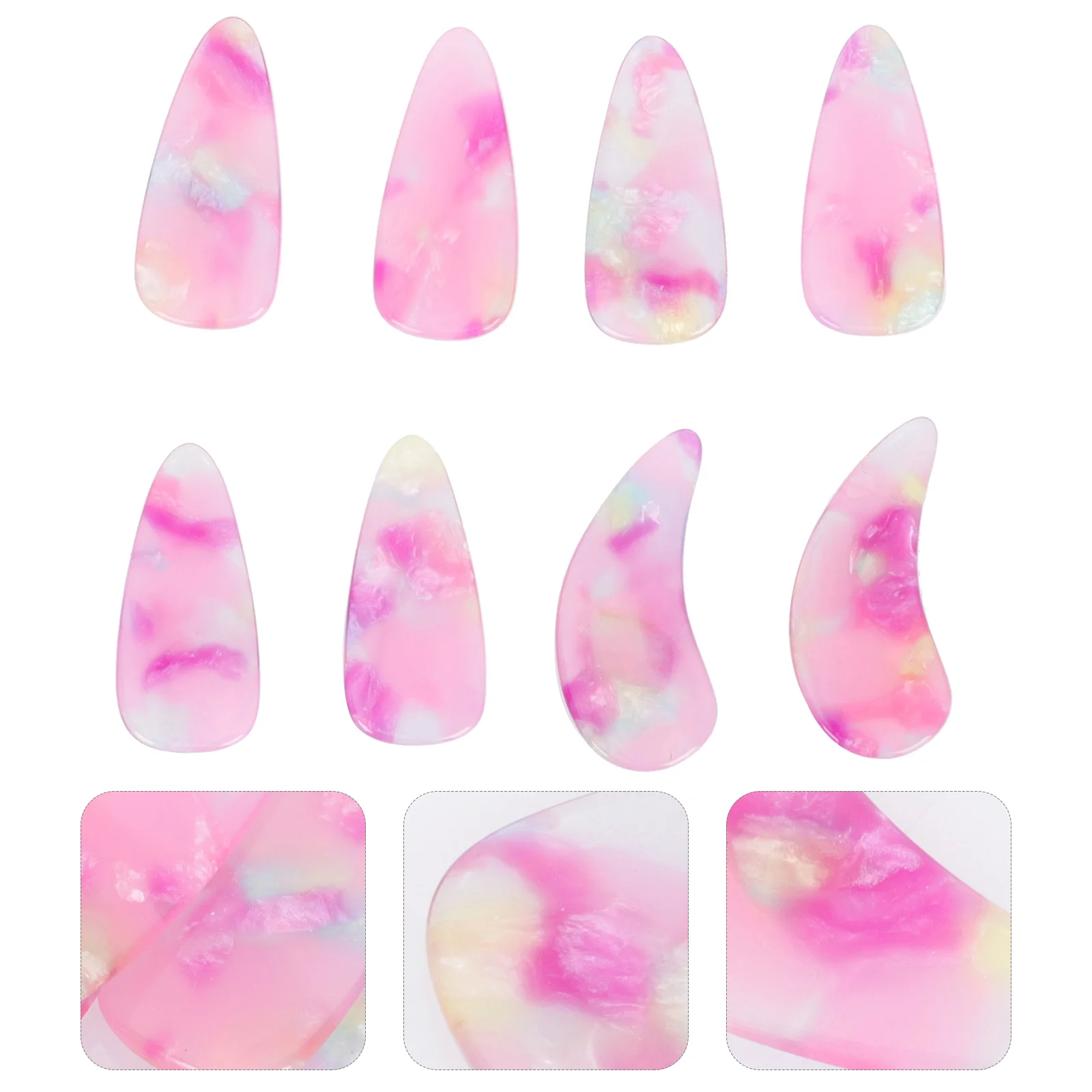 8 Pcs Guitar Nail Picks Pieces Banjo Use Fake Nails Protector Fingertip Protection Covers