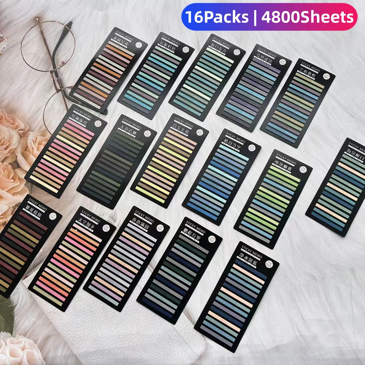 

4800 шт. индексные липкие вкладки для заметок, прозрачные записываемые маркеры страниц для книжных аннотаций и маркировки календаря