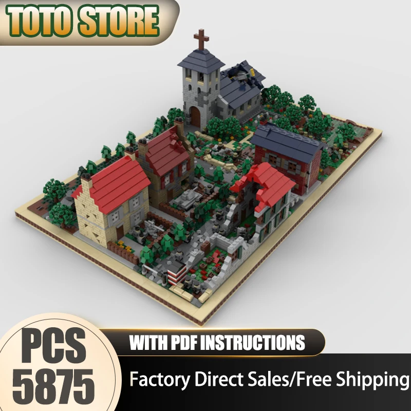 

Модель City Street View Moc Building Block Диорама из микромасштаба Модель Второй мировой войны Технология Кирпичная сборка Игрушка Строительство Праздничные подарки