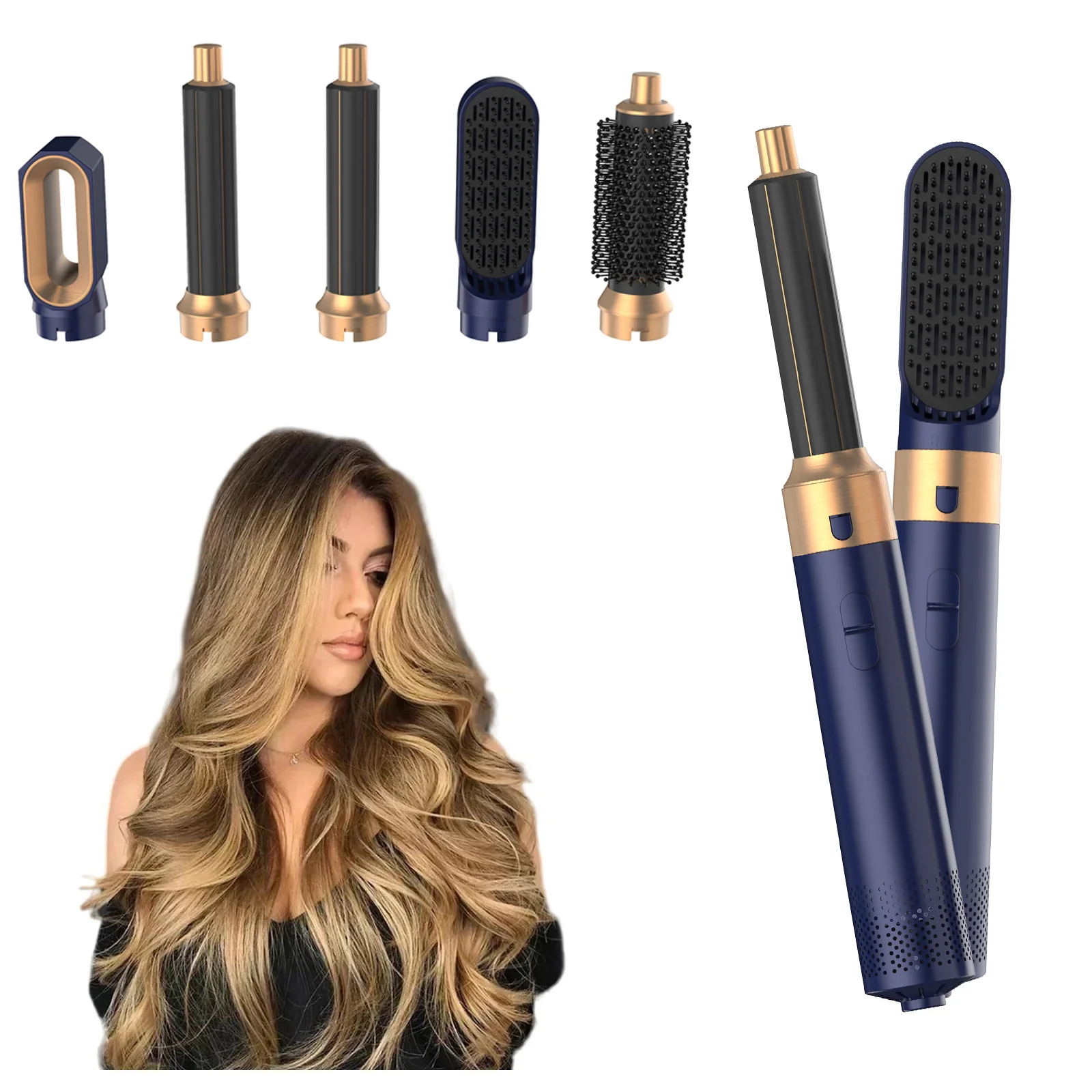 5 In 1 Air Hair Styler  Low Noise Hair Curling Straightening Hair Drying 1000W Professional  Hot Air Brushes 509