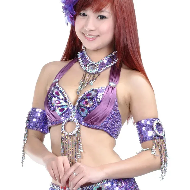 

1pcs/lot Women Belly Dance Bra female Belly Dance Performace sequin bra