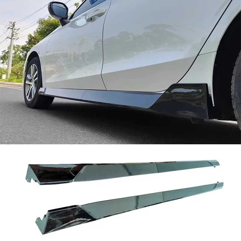 

FIT For 2022 2023 Honda Civic Sedan ABS Glossy black Side Body Spoiler Skirts Door Car Body Molding Cover Trim 4PCS