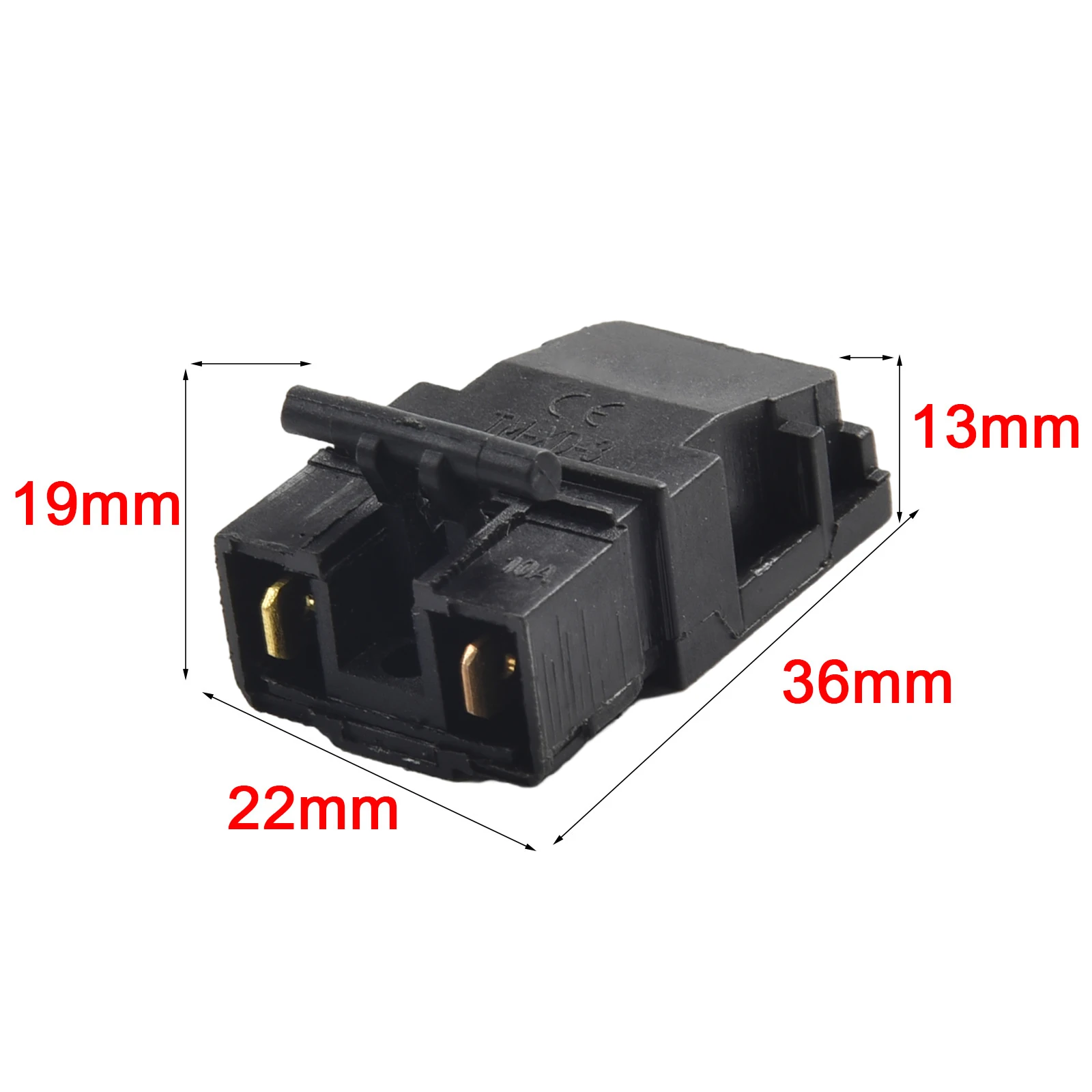 Thermostat Switch Button Switch Black Electric Kettle Parts Kitchen Plastic&Metal SL-888-B T125 100 Degrees Celsius