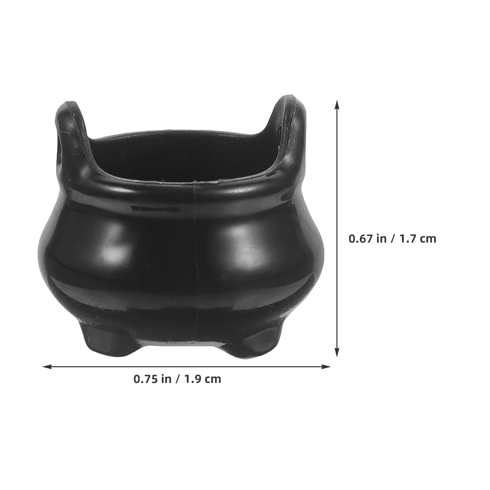 48-teiliges Miniatur-Halloween-Deko-Kessel-Set für Mikrolandschaften, Puppenhäuser, Gruselthemen-Ausstellungen, Partygeschenke und Heimdekoration