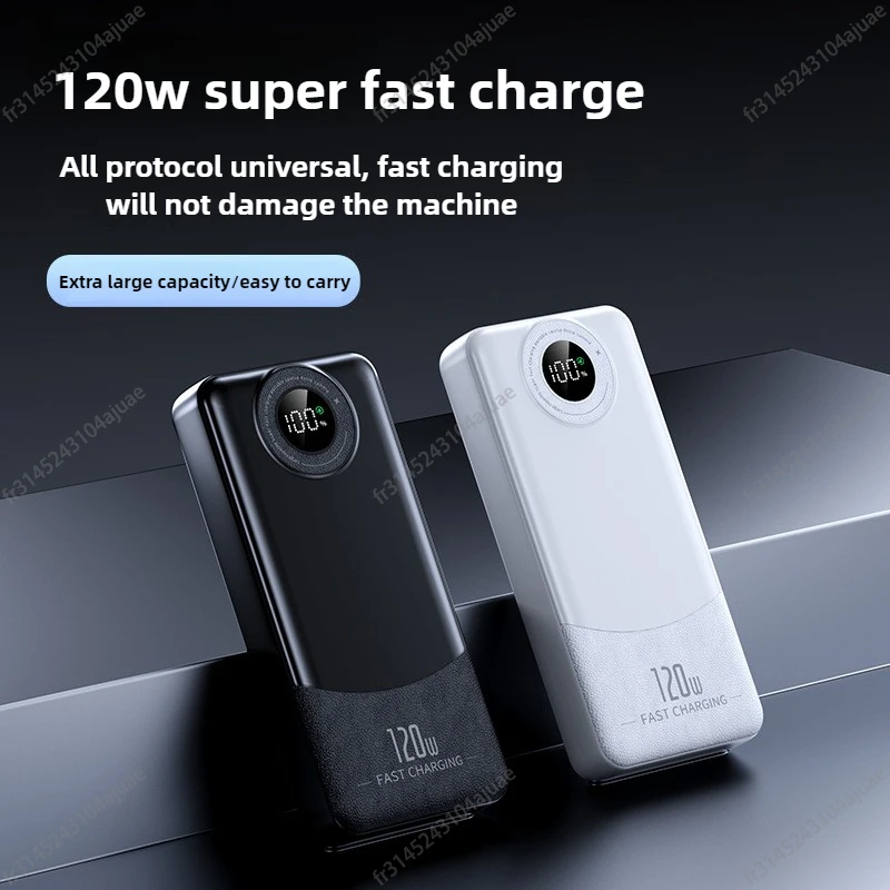 10000/20000mAh Ultralarge Capacity Power Bank 120W Super Fast Charging Mobile Power External Battery For iPhone Huawei Xiaomi