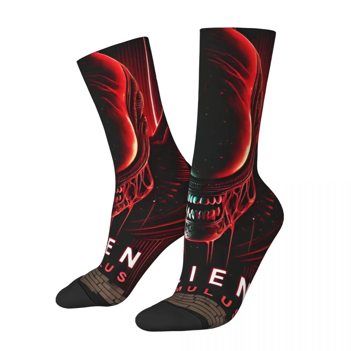 A-Aliens R-Romulus Movie 2024 Socks for Women Men Merch All Seasons Sci Fi Horror Eerie Cute Middle Tube Socks Non-slip