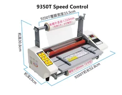 1PC 12th 9350 Speed Control, Even Speed A3+ four roll laminator hot roll laminator and common laminator Adjustable speed