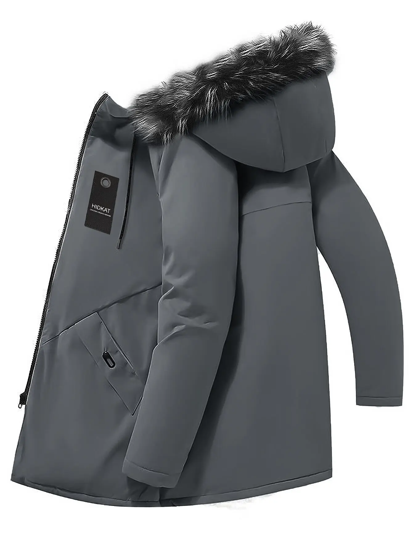 Winter New Fashionable Plush Thick Warm Long Cotton Jacket for Men's Casual Loose Sports Large Size High Quality Hooded Coat