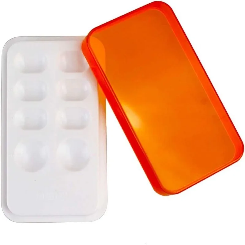 8Holes Dental Shading Light Box Resin Dentist Material Storage Box Mix Composite Hood Case Protector Veneer Plate