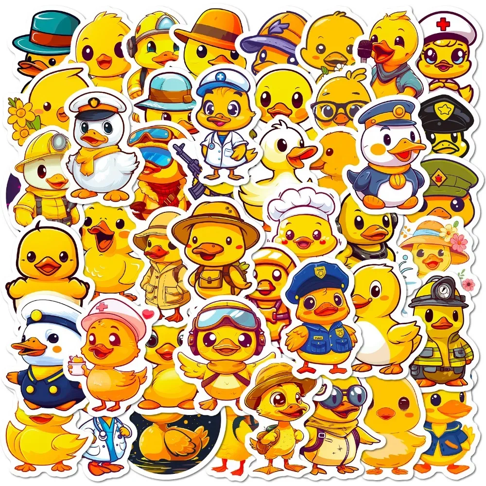 50/100pcs Mischievous Humorous Lovely Duck Cartoon Graffiti Stickers for DIY Scrapbook Stationery Cup Phone Laptop Guitar Decals