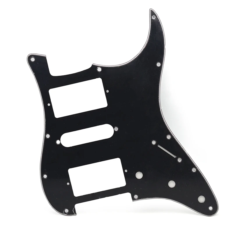 HSH 3 Ply 11 Holes Electric Guitar Pickguard Anti-Scratch Plate for ST FD Electric Guitar Black/White