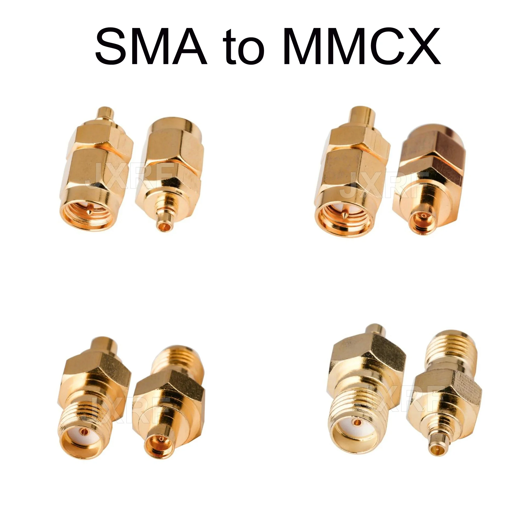 20PCS/LOT SMA Male/Female to MMCX Male/Female Connector for Wifi Radio Antenna Convertor Networks/Exte Adapter Gold Plated