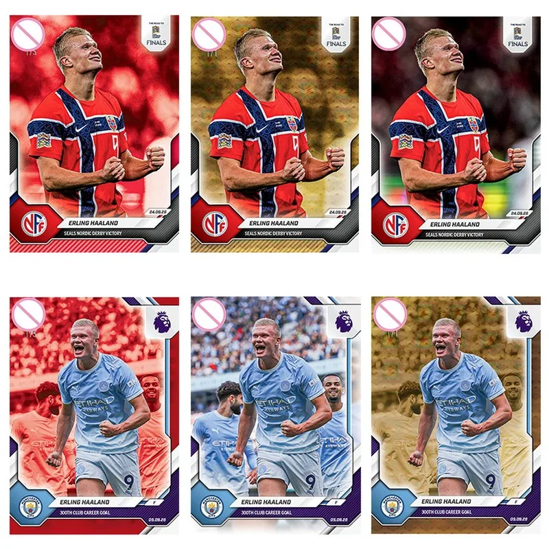 DIY PANINI Football star signature card Erling Haaland lMessi Lamine Yamal Kylian Mbappe Character collection signature card