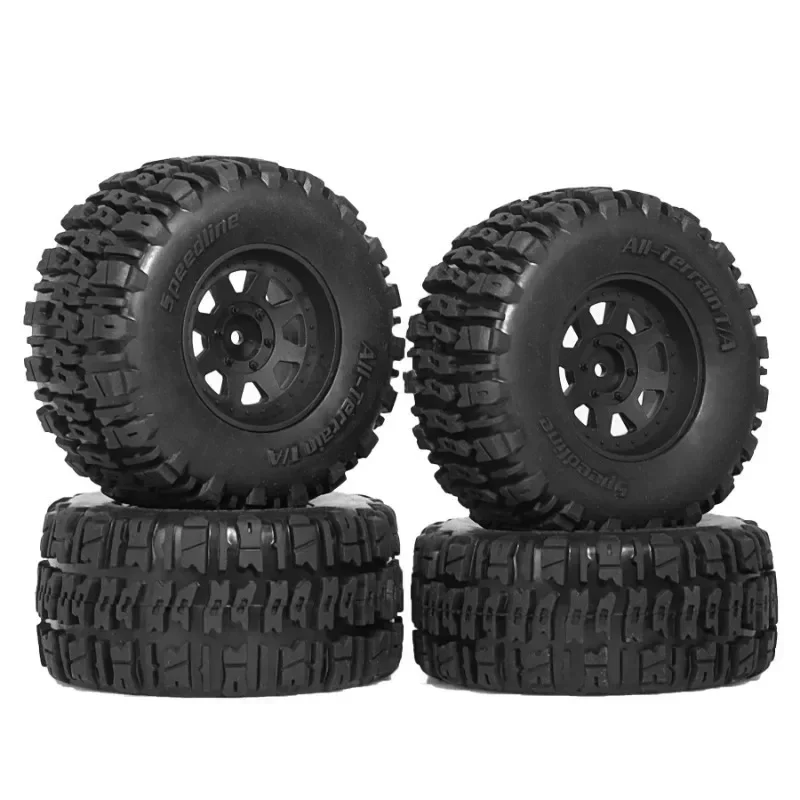 4pcs Short Course Truck Tire Wheel Tyre Hex for 1/10 Feishen Off road RC Model Car 110mm Leimo Huanqi 727 DHK8135