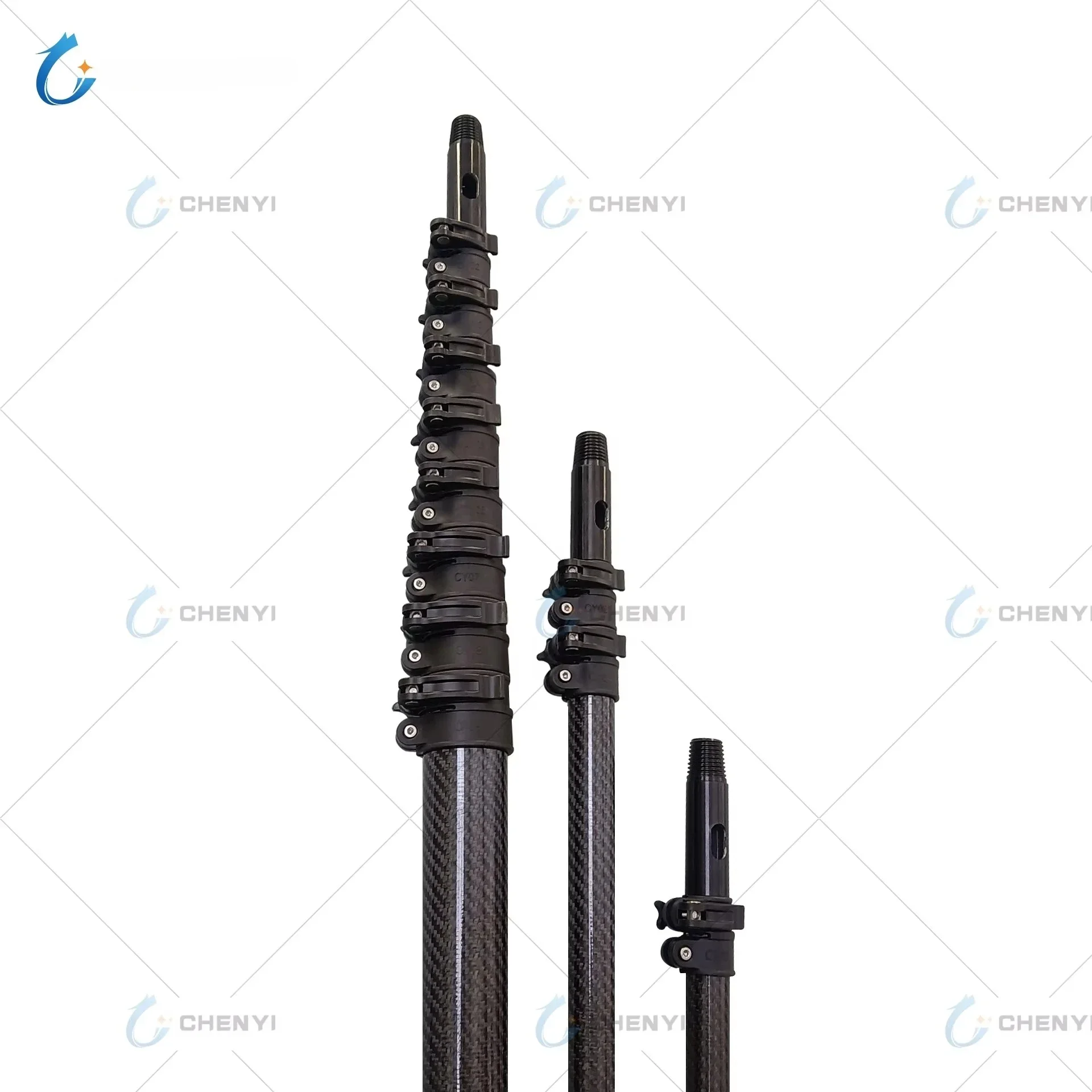 14m Lightweight Carbon Fiber Window Cleaning Pole Water Fed Tube Design for Efficient High-Reach Cleaning