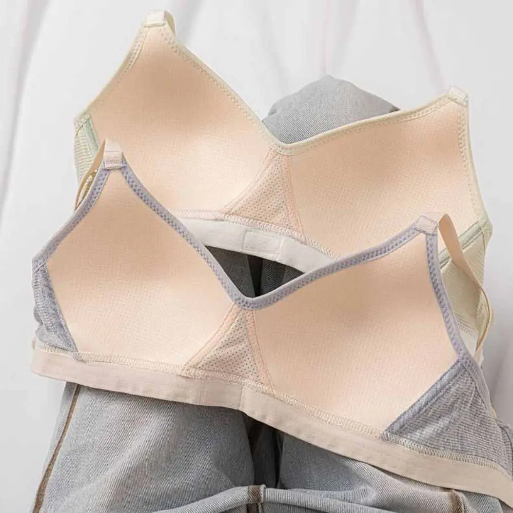 Comfortable Shockproof Wireless Deep V Bra Anti-sagging Lingerie Underwear for Women Students Teenagers Push Up Bra Gifts