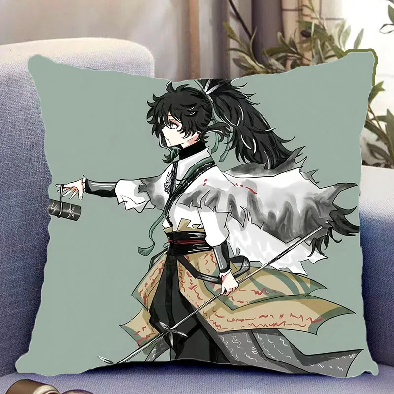 Gioco Wuthering Waves QIUYUAN Cosplay Cuscino di tiro 2 lati Anime Cartoon Peluche Cuscino per la casa Divano Decorazione Regali