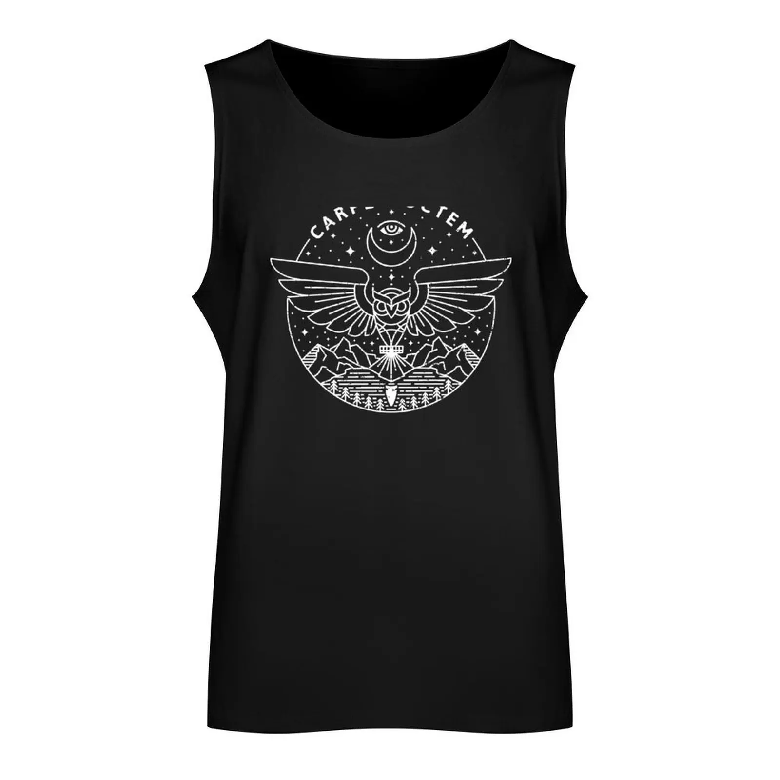 Carpe Noctem / White Tank Top t shirt gym clothing men