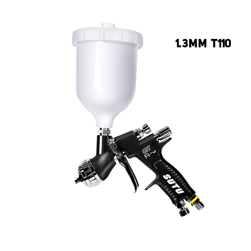 Glt Pro-pintura Profissional Pistola de 13 mm Bocal Preto Dourado à Base de Água Pistola de ar Alta Qualidade T110